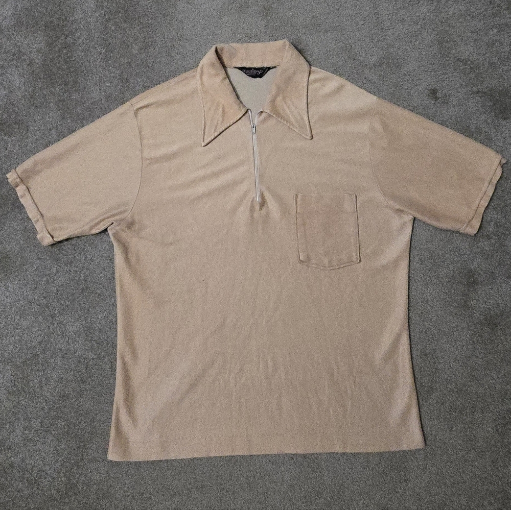 Vintage 1950s 1960s Montego quarter zip polo